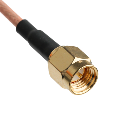 Custom RG316 Coaxial Cable RA MCX Plug Right Angle Plug To SMA Male Straight OEM/ODM